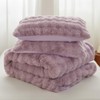 Roscloud Rabbit Plush Kids Girls Purple Comforter Sets Queen -