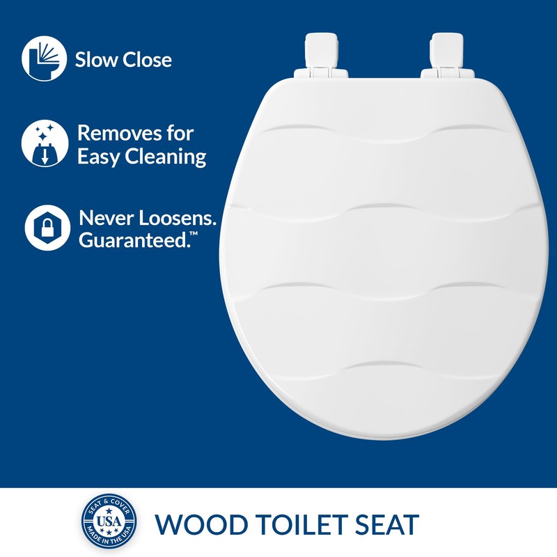 MAYFAIR 33SLOW 000 Sculptured Basket Weave Toilet Seat will Slow