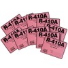 Color Coded Refrigerant ID Labels, Compatible Replacement for Genetron AZ-20