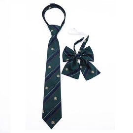 KAGAWA [2-Piece Set] School Ribbon, Necktie, Girls, Uniform Ribbon, School Uniform, Junior High School Student Ribbon, green