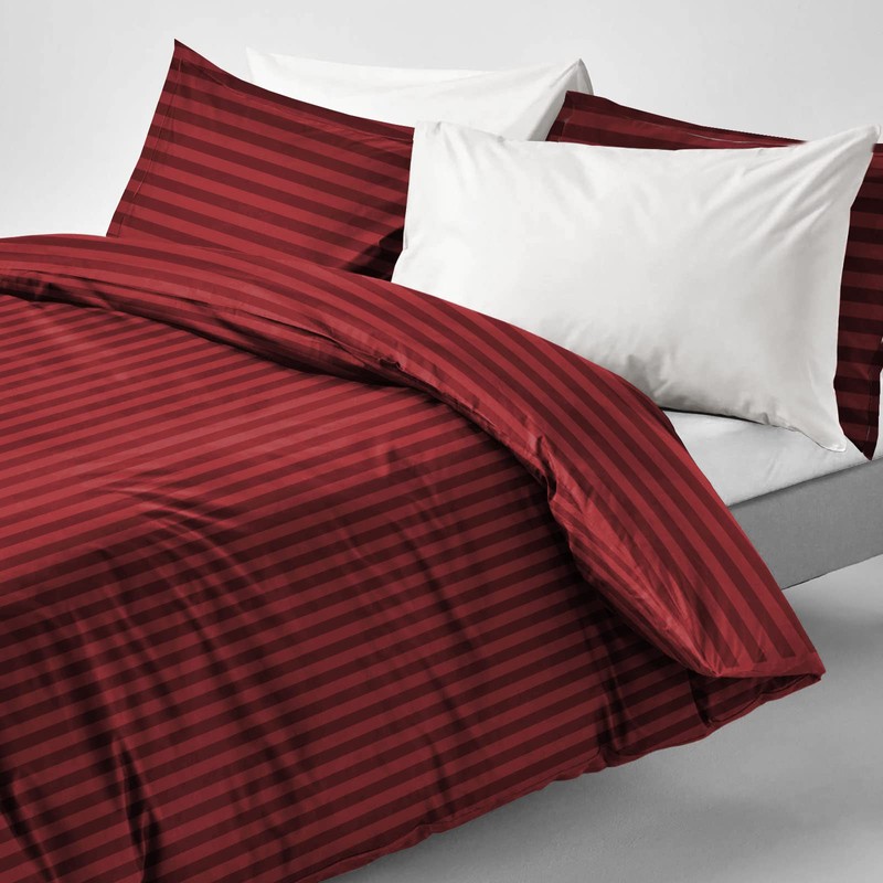 Imperial Rooms Single Duvet Cover Set Reversible Stripes Satin Bedding