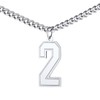 FindChic Jersey Number 2 Necklaces for Men Stainless Steel Sports