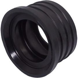 (Pack of 5) Black 1.97" x 1.57" (50 x 40 mm) Rubber Sleeve for Drain Pipe, Pipe Rubber Connector, Pipe Adaptor, Rubber Reducer