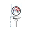 2Measure Large BBQ Thermometer Smoker Thermometer Smoker Smoking Oven Stainless