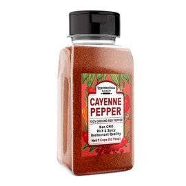 Unpretentious Ground Cayenne Pepper, 2 Cup Shaker, Pure & Natural, Fresh, Gluten-Free (9.6 Ounce)