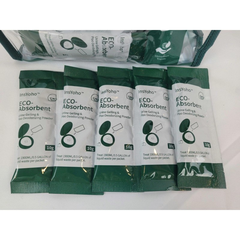 Insyoho Eco Absorbent Portable Urine Gelling & Poo Deoderizing POwder