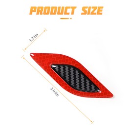 3D Strong Reflective Stripe Sticker for Car Fender Hood Bumper, 6PCS Safety Night Visibility Warning Protection Decal, Carbon Fiber Anti-Scratch Stickers Universal for Vehicle Truck SUV