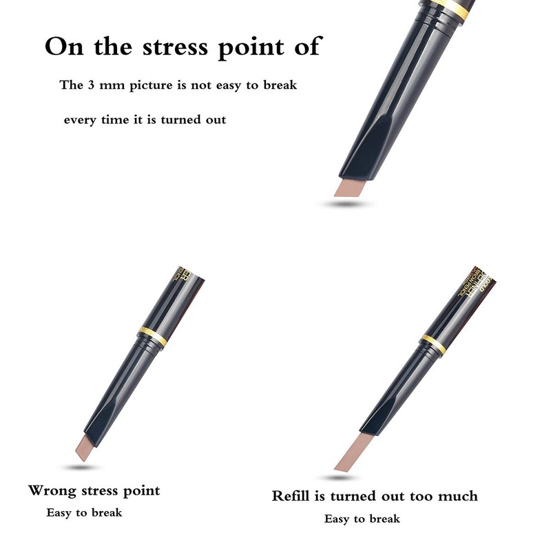 ANIFER Eyebrow Pencil Black Waterproof Smooth Natural Cruelty Free (Black