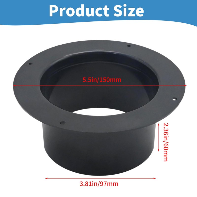 ZUDKSUY 4PCS Duct Fitting 4inch Duct Fitting Plastic Duct Ventilation