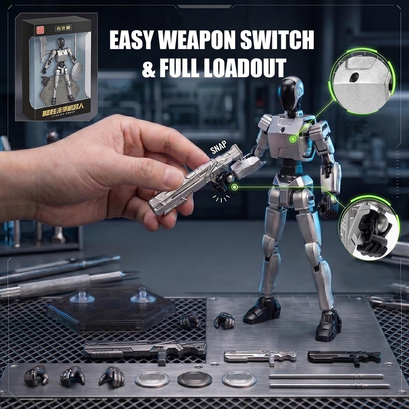 T13 Action Figure Alloy Titan 13 Dummy 13 Robot Set