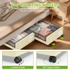 Molutsody Under Bed Storage with Wheels, 4-Pack UnderBed Storage Containers