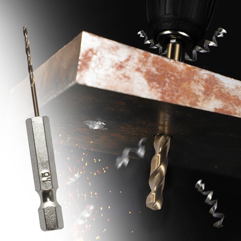 6 Pcs 1/4" Hex Shank Drill Bits 1.5mm High Speed