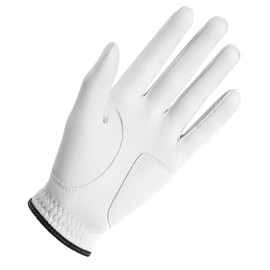 OZERO Womens Golf Gloves: Premium Cabretta Leather, Soft & Comfortable Anti-Slip Full Finger Gloves for Professional Golfer, Archery, Frisbee Sports (White, M, Left Hand)