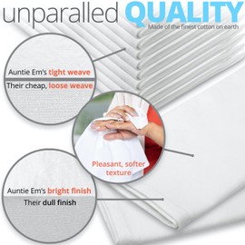 Aunti Em's Kitchen Wrinkle Resistant Dinner Napkins, Oversized 20 x 20 Inches, Set of 12, Tuxedo Black