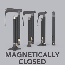 Michael Graves Quick Fold Walking Cane for Men and Women - Foldable Walking Stick for Stability and Style - Collapsible Folding Cane - Walking Sticks for Seniors & Adults