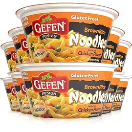 Gefen Brown Rice Gluten Free Instant Noodle Soup, Chicken Flavor 2.25oz (12 Pack) | No MSG Added, Ready In Minutes!