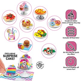 Fashion Angels Extra Small Mini Clay Kits (12317) - Air Dry Modeling Clay for Kids, Mini Food Kits Set (Set of 10 Kits)