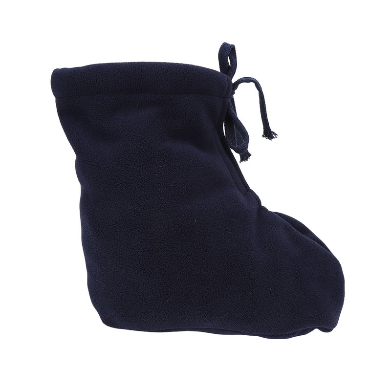 Men Women Cast Sock Dark Blue Soft Fleece Thick Adjustable