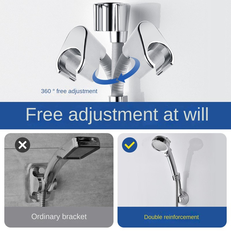 Shower Head Showerhead Holder Bracket Suction Cup Wall Mount Adjustable