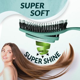 MarQus - Boar Bristle Hair Brush - Detangling Brush for Every Hair Type with Even More Bristles - Tangle - Free Hair brush women