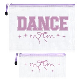 Aileam 2 Pcs Cheer Bag Cheer Makeup Snack Bag Gifts Zipper Pouch Makeup Case Cheerleader Accessories Bags Bulk for Cheerleading Party Supplies