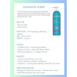 Ann Webb Facial Cleansing Scrub - All Natural Gentle Daily Exfoliating Facial Scrub Unclogs Pores, Clears Blackheads & Acne - Leaves skin glowing - Super Hydrating Scrub won't damage skin 6oz