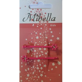 Mibella Kids Hair Clips with Flowers 6 Pieces Kids Pink with Rhinestone Hair Design Hair Care Hard Design Bobby Pin Flower 21851