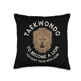 Taekwondo Sports Training Saying Cool Martial Arts Gifts Throw Pillow
