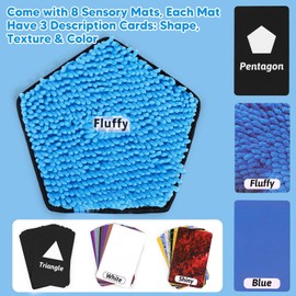 Garybank Sensory Stepping Stones for Kids - 8 Pcs, w/48 Game Card, Sensory Mats for Autistic Children, Toddler Balance Stepping Stones, Improve Gross Motor Skills, Autism Sensory Products