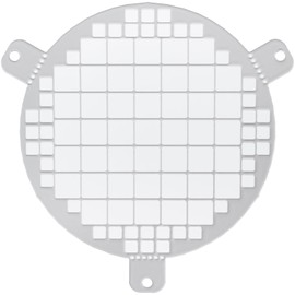 Repa Market 4" Inch / Ø100 mm White Galvanized Steel Round Crawl Space Vent Grid - Inlet Outlet Ventilation Guard - Universal Metal Air Supply Exhaust Protection Mesh - Durable Duct Grille