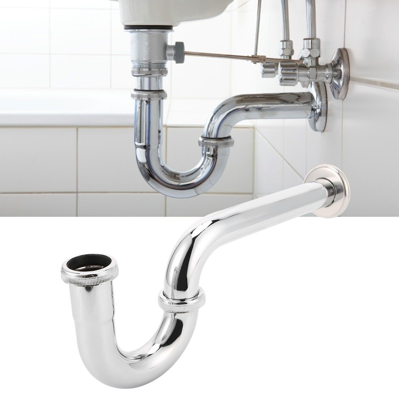 Sink Siphon Trap Waste Drain Valve Kit Washbasin Syphon Draining