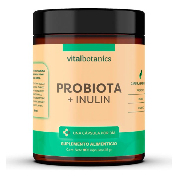 Probioticos Y Prebioticos Con 90 Capsulas | Vitalbotanics Sabor Probiotics