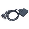 USB KVM Switch 2 Ports Wired HD Multimedia Interface KVM