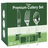 Zcaukya Clear Plastic Silverware Set, 300 Count