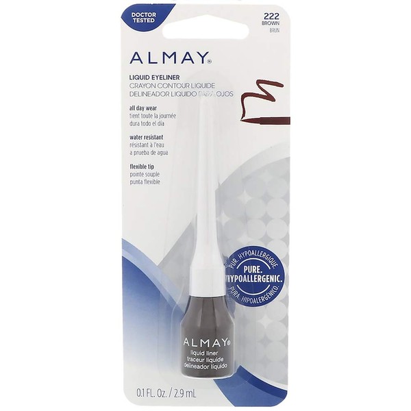 Almay Eyeliner Liquid Line, Brown [222], 0.1 oz