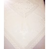 Tablecloth 130 x 130 cm in White with Hemstitch Crochet
