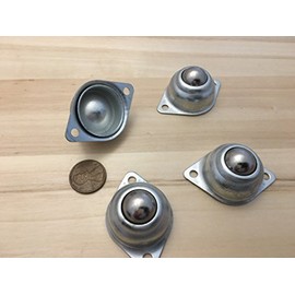 4 Pieces ball round Small Swivel Caster Wheel robot platform Fixed Metal A12
