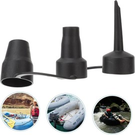 2 Sets Electric Air Pump Adapter Electric Pump Adapter 3 Sizes Air Pump Nozzles Replacement Nozzles Adapter Electric Air Pumps Portable Black