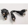 CES SHIELDED AUDIO Y CORD RCA PLUG TO TWO RCA