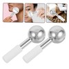 Healeved 2pcs Stainless Steel Ice Globes for Face Massage Handheld