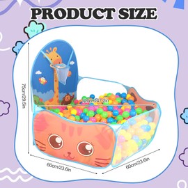 Ball Pit with Basketball Hoop - Pop Up Children Play Tent, Folding Childrens Ball Pits, Ocean Pool Baby Playpen, Gifts for Girls Boys Toddlers Playhouse Baby Crawl Playpen (BLUE)