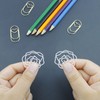 100pcs Rose Shape Paper Clips Increased Slip Resistance Lightweight Metallic