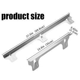 WEZCHUGHAOL Stove Gap Cover, Retractable Stainless Steel, 35-70 cm Length, Heat Resistant, 2 Pack (Silver)