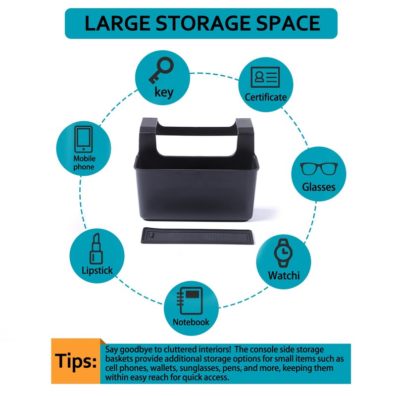 CHEAYAR Gear Shift Console Side Storage Box Compatible with Ford