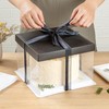 Sweet Vision Square Clear Plastic Cake Box - Black Lid