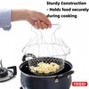 Foldable Stainless Steel Steam Fry Cooking Mesh Strainer – Versatile