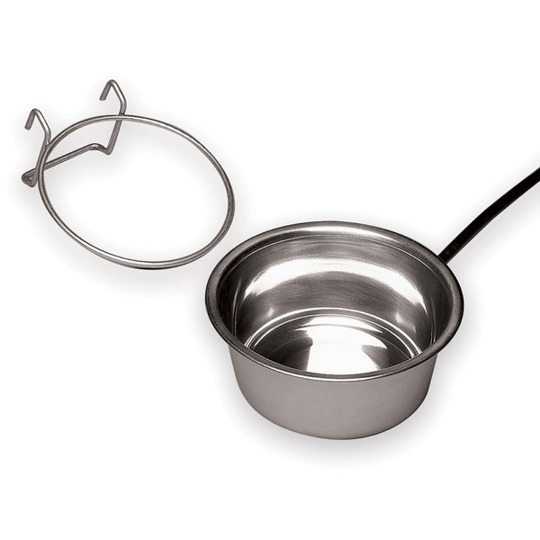 Allied Stainless Steel Heated Pet Bowl with Hutch Mount, 1-Quart