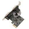 2 Port PCI Express RS232 DB9 Serial Port Card PCIe