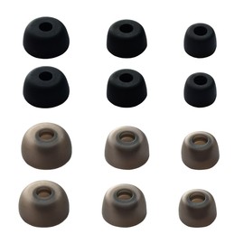 Luckvan 6 pares de almohadillas de silicona para auriculares Jabra Elite 75t/ 65t/ Active/7 Pro/Elite 3 Earps de silicona de repuesto para auriculares inalámbricos Jabra True Bluetooth, color negro