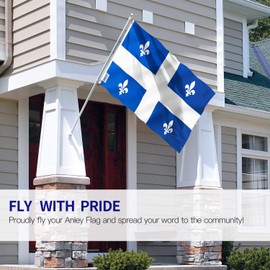 ANLEY Fly Breeze 3x5 Foot Quebec Flag - Vivid Color and Fade Proof - Canadian Province of Quebec Flags with Brass Grommets 3 X 5 Ft